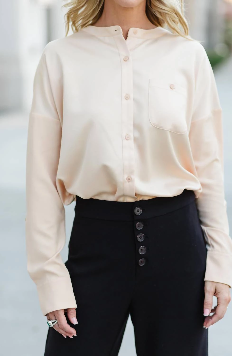 Cheap ❤️ Lysse 👩 women Kat Button Down Blouse in Macadamia 👏 2 Cheap ❤️ Lysse 👩 women Kat Button Down Blouse in Macadamia 👏 - Image 2