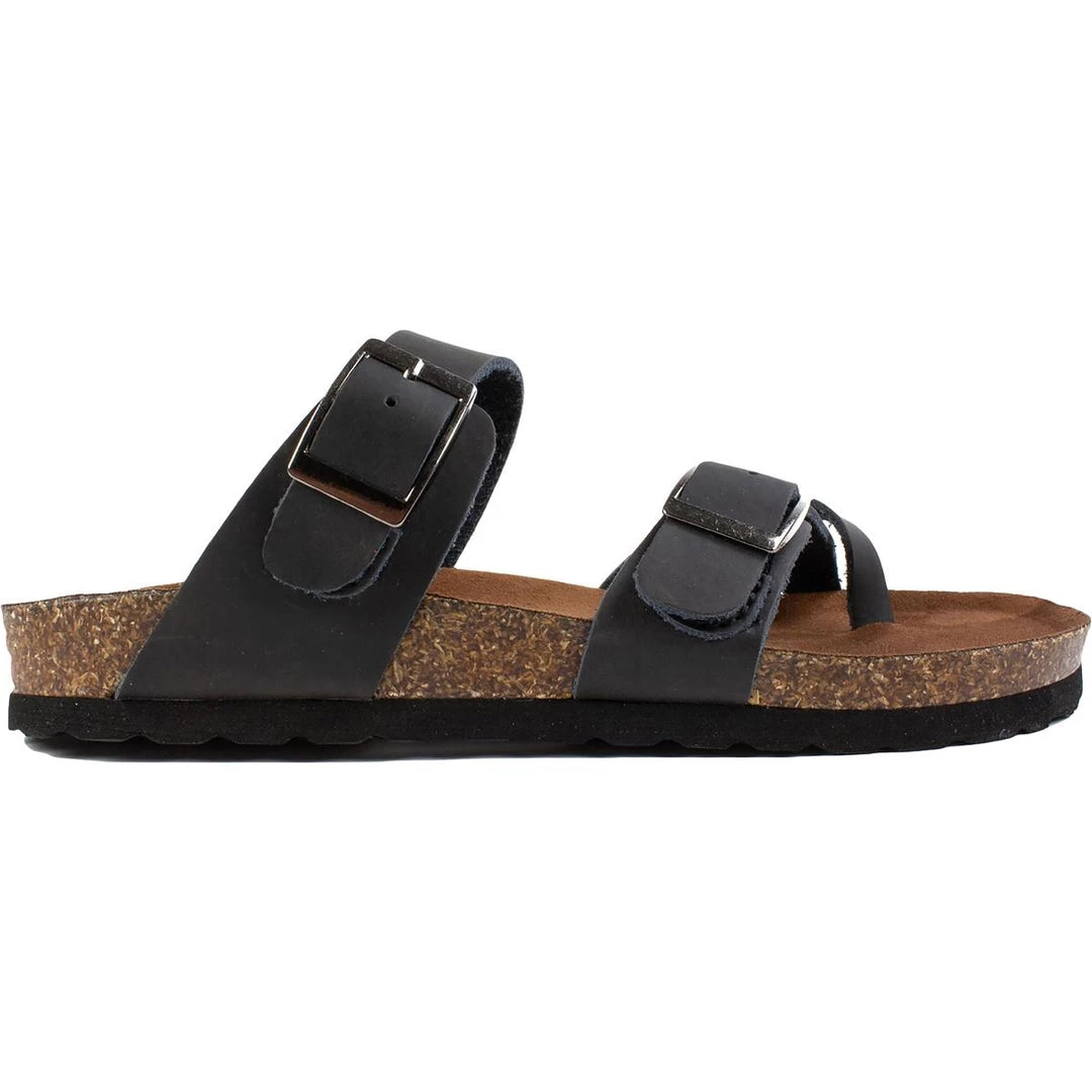 Outlet 🔔 White Mountain Gracie 👩 Womens Leather Flat Footbed 🩴 Sandals ⌛ 3 Outlet 🔔 White Mountain Gracie 👩 Womens Leather Flat Footbed 🩴 Sandals ⌛ - Image 3