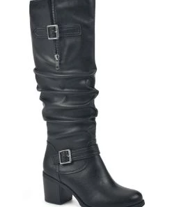 Cheap 🧨 White Mountain Desirable 👩 Womens Faux Leather Slouchy Knee-High 🥾 Boots ⌛