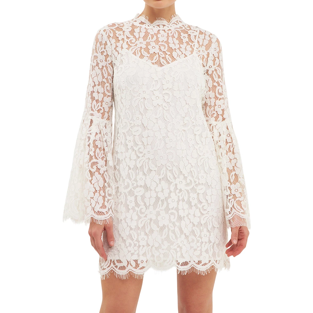 Discount ✔️ ENDLESS ROSE 👩 women Bell Sleeve Lace 👗 Dress 🎉 4 Discount ✔️ ENDLESS ROSE 👩 women Bell Sleeve Lace 👗 Dress 🎉 - Image 4