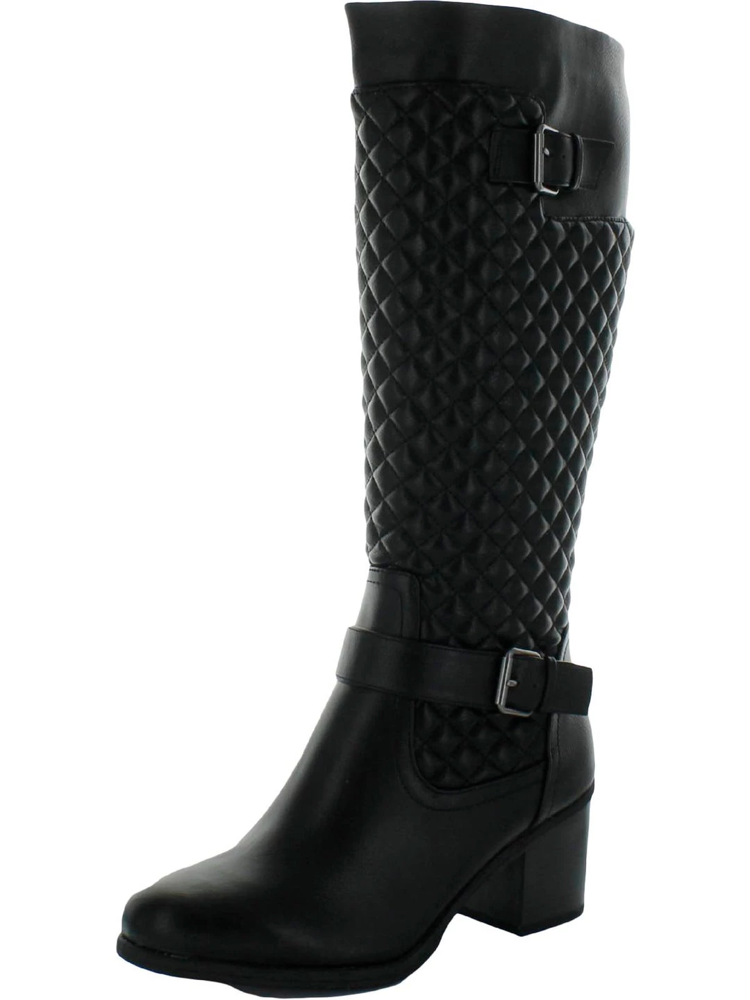 Budget 😀 White Mountain Damask 👩 Womens Faux Leather Quilted Knee-High 🥾 Boots 😍 3 Budget 😀 White Mountain Damask 👩 Womens Faux Leather Quilted Knee-High 🥾 Boots 😍 - Image 3