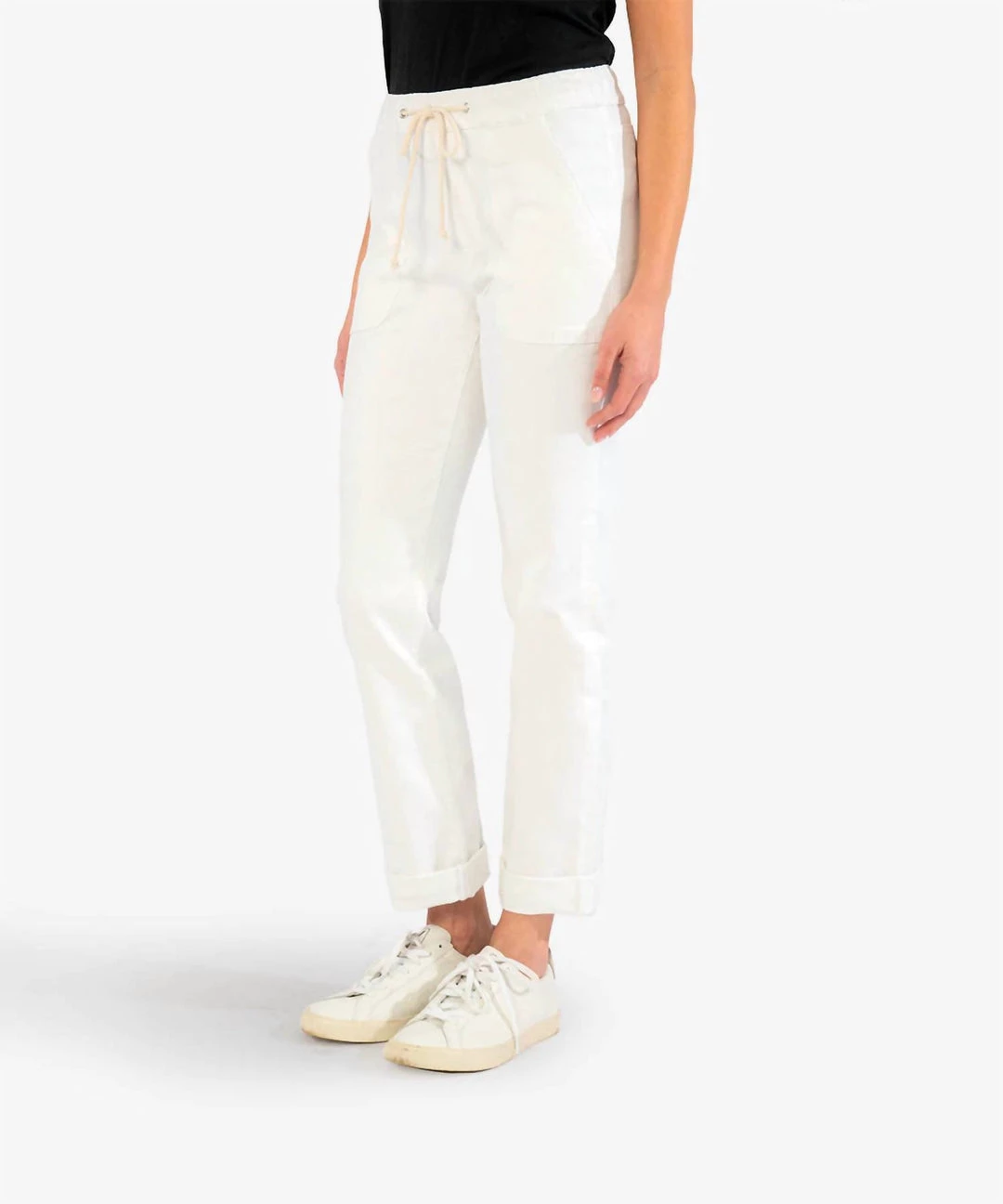 New ⌛ Kut From The Kloth 👩 women Rachael Pull Up Pork Chop Pant in White 🎉 2 New ⌛ Kut From The Kloth 👩 women Rachael Pull Up Pork Chop Pant in White 🎉 - Image 2