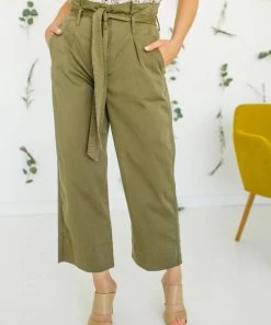 Buy 👏 Kut From The Kloth 👩 women Katie Paperbag Pant in Olive 🎉