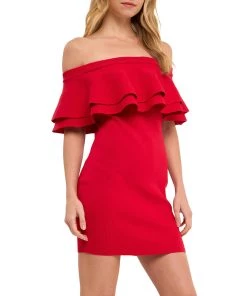 Hot Sale ⌛ ENDLESS ROSE 👩 women Off-The-Shoulder Mini 👗 Dress 😀 -White Mountain Shop 1848f108b6654623a154fd0e6938fe4a 1080x