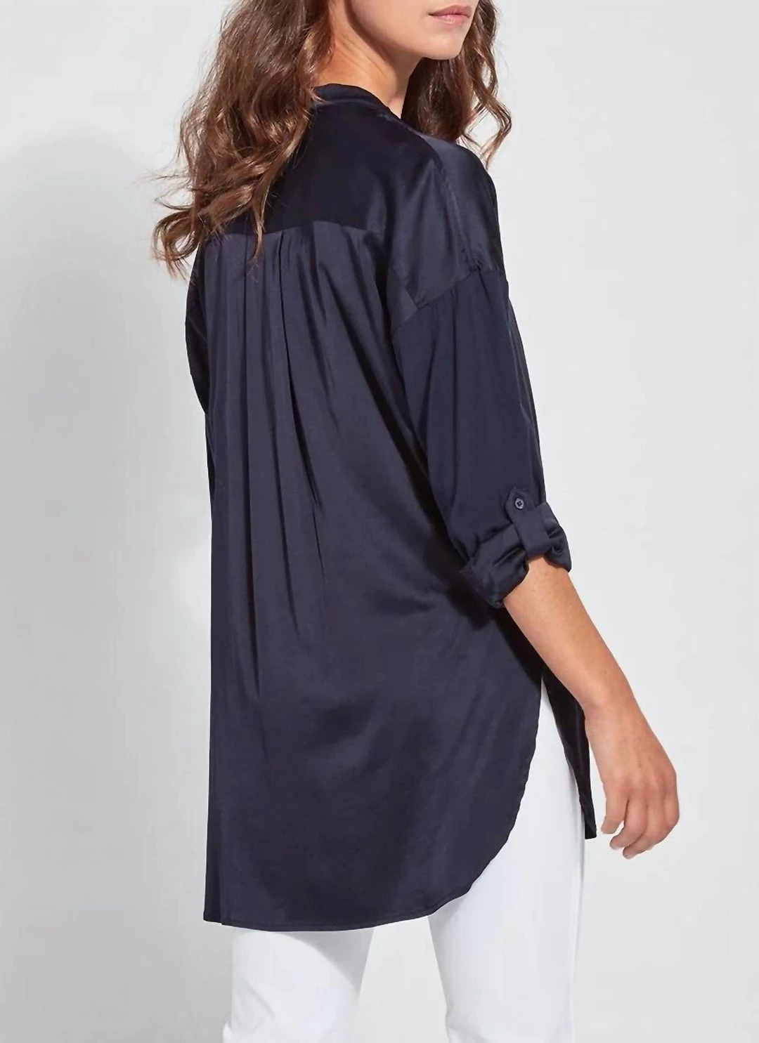 Best deal ✔️ Lysse 👩 women The Eco Satin 👕 Shirt in True Navy 🔥 2 Best deal ✔️ Lysse 👩 women The Eco Satin 👕 Shirt in True Navy 🔥 - Image 2