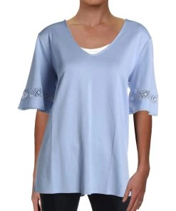 Best deal 🔔 Lysse Gina 👩 Womens Flare Sleeve V-Neck Pullover Top 😉