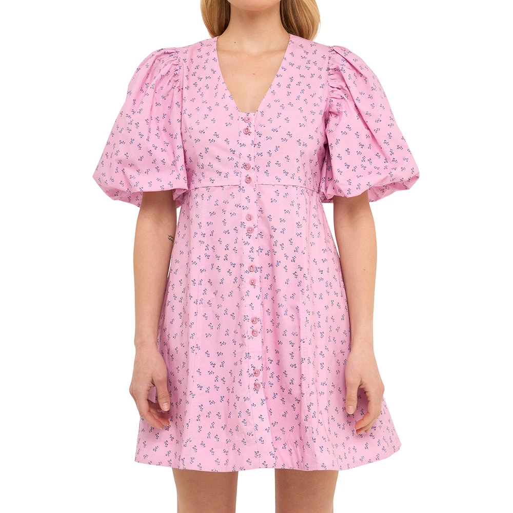 Coupon 😀 ENDLESS ROSE 👩 women Floral Print Mini 👗 Dress with Button Detail ⭐ 4 Coupon 😀 ENDLESS ROSE 👩 women Floral Print Mini 👗 Dress with Button Detail ⭐ - Image 4