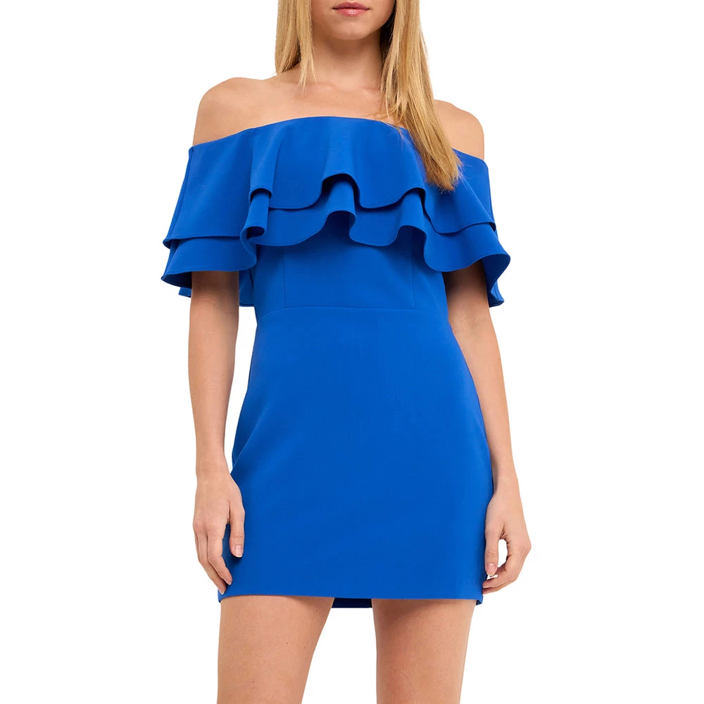 Outlet 🎉 ENDLESS ROSE 👩 women Ruffled Off Shoulder Mini 👗 Dress 👍 1 Outlet 🎉 ENDLESS ROSE 👩 women Ruffled Off Shoulder Mini 👗 Dress 👍