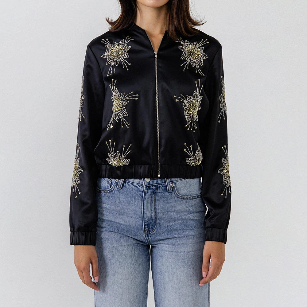 Brand new โจ ENDLESS ROSE ๐ฉ women Embellished Bomber Jacket ๐งจ 4 Brand new โจ ENDLESS ROSE ๐ฉ women Embellished Bomber Jacket ๐งจ - Image 4