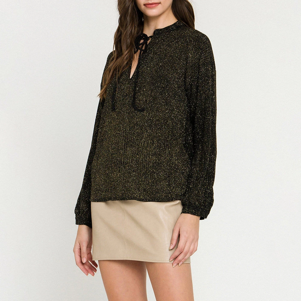 Buy 😍 ENDLESS ROSE 👩 women Metallic Knit Top 🎁 2 Buy 😍 ENDLESS ROSE 👩 women Metallic Knit Top 🎁 - Image 2