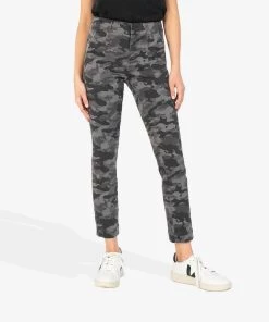 Coupon ๐ Kut From The Kloth ๐ฉ women Reese Ankle Straight Leg Pant in Black/Charcoal ๐