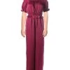 Flash Sale 🥰 Endless Rose 👩 Womens Off-The-Shoulder Satin Jumpsuit 👍
