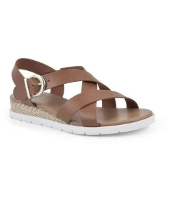Coupon ๐ White Mountain Evolve ๐ฉ Womens Faux Leather Woven Flat ๐ฉด Sandals ๐