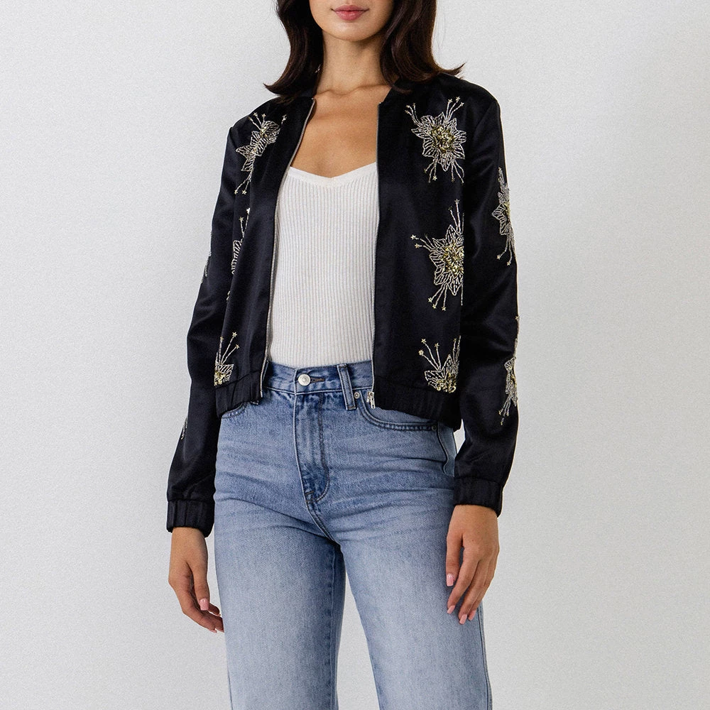 Brand new โจ ENDLESS ROSE ๐ฉ women Embellished Bomber Jacket ๐งจ 1 Brand new โจ ENDLESS ROSE ๐ฉ women Embellished Bomber Jacket ๐งจ