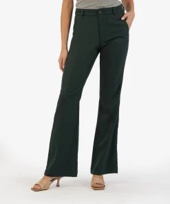 Best Sale ๐ Kut From The Kloth ๐ฉ women Ana Flare Trousers in Deep Green โ๏ธ