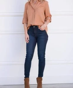 Cheapest ๐ Kut From The Kloth ๐ฉ women Mia High Rise Fab Ab Slim Fit Skinny Jean in Dark Blue โ