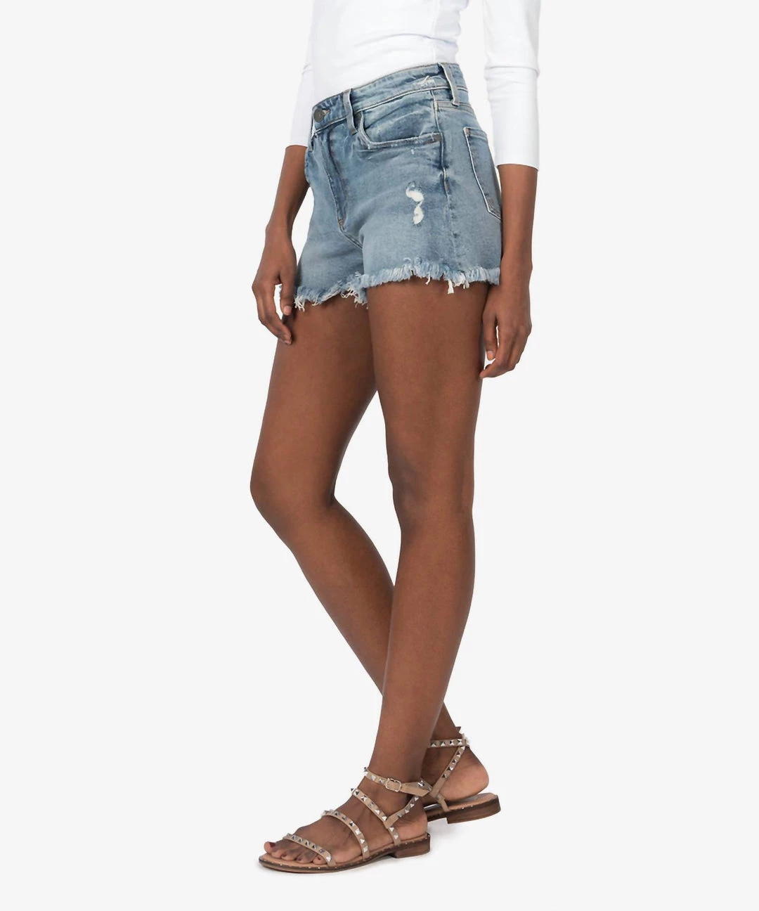 Flash Sale 😍 Kut From The Kloth 👩 women Jane High Rise Shorts in Medium Wash 👏 4 Flash Sale 😍 Kut From The Kloth 👩 women Jane High Rise Shorts in Medium Wash 👏 - Image 4