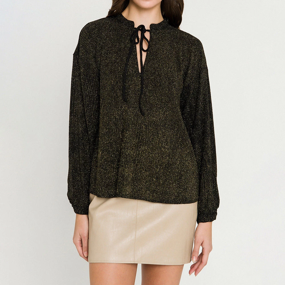 Buy 😍 ENDLESS ROSE 👩 women Metallic Knit Top 🎁 4 Buy 😍 ENDLESS ROSE 👩 women Metallic Knit Top 🎁 - Image 4