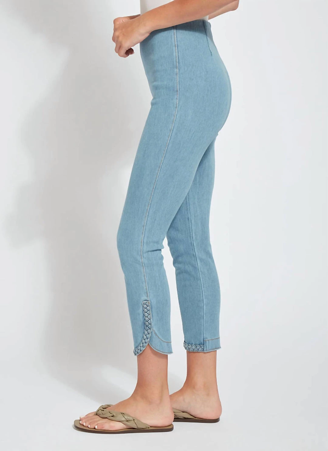 Flash Sale ๐งจ Lysse ๐ฉ women Happy Hour Braided Crop Pant in Bleached Blue โญ 2 Flash Sale ๐งจ Lysse ๐ฉ women Happy Hour Braided Crop Pant in Bleached Blue โญ - Image 2