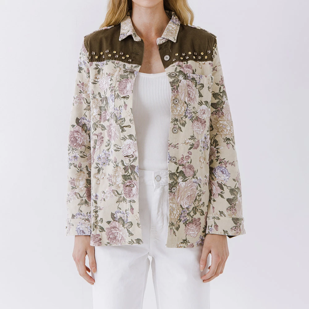 Top 10 🛒 ENDLESS ROSE 👩 women Floral jacket 🎉 4 Top 10 🛒 ENDLESS ROSE 👩 women Floral jacket 🎉 - Image 4