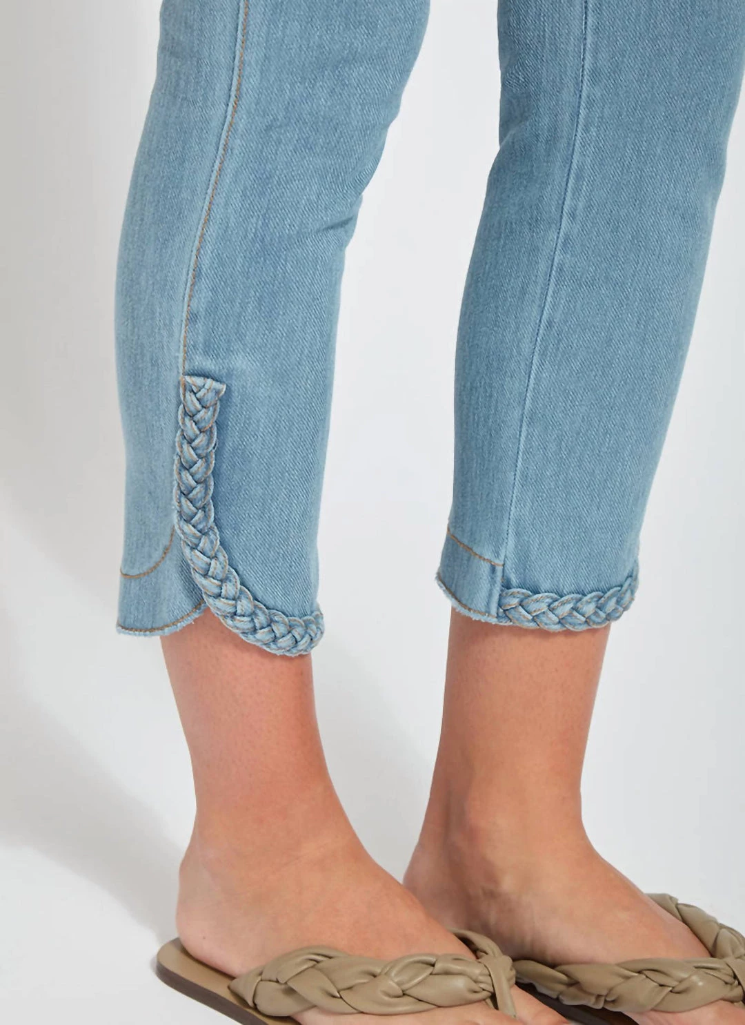 Flash Sale ๐งจ Lysse ๐ฉ women Happy Hour Braided Crop Pant in Bleached Blue โญ 4 Flash Sale ๐งจ Lysse ๐ฉ women Happy Hour Braided Crop Pant in Bleached Blue โญ - Image 4