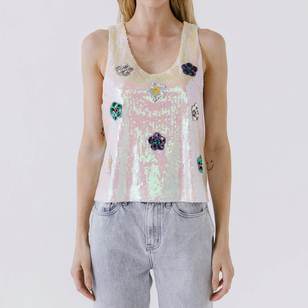Best reviews of 👏 ENDLESS ROSE 👩 women Bella Sequin Floral Tank ✔️ 4 Best reviews of 👏 ENDLESS ROSE 👩 women Bella Sequin Floral Tank ✔️ - Image 4