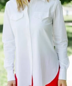 Coupon ✔️ Lysse 👩 women Brinkley Button Down 👕 Shirt in White 🤩
