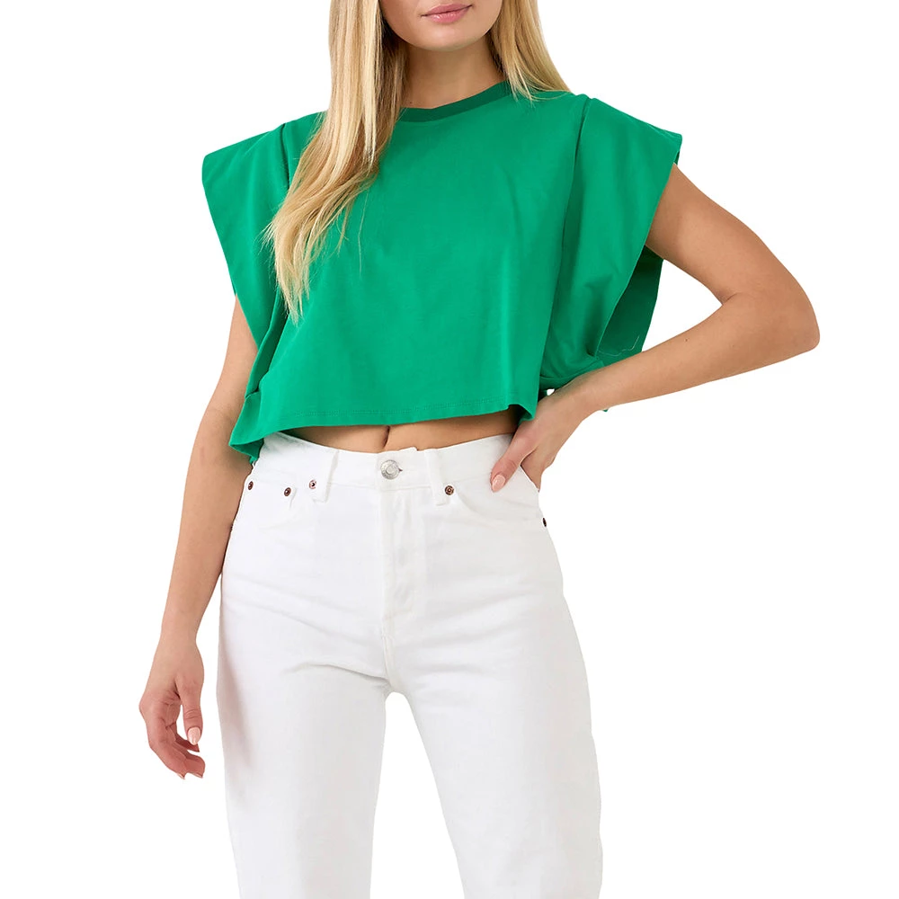 Coupon โ๏ธ ENDLESS ROSE ๐ฉ women Drop Shoulder Cropped Top ๐ 1 Coupon โ๏ธ ENDLESS ROSE ๐ฉ women Drop Shoulder Cropped Top ๐