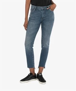 Cheap ๐ Kut From The Kloth ๐ฉ women Reese Ankle Straight Leg Jean in Glory Wash โค๏ธ