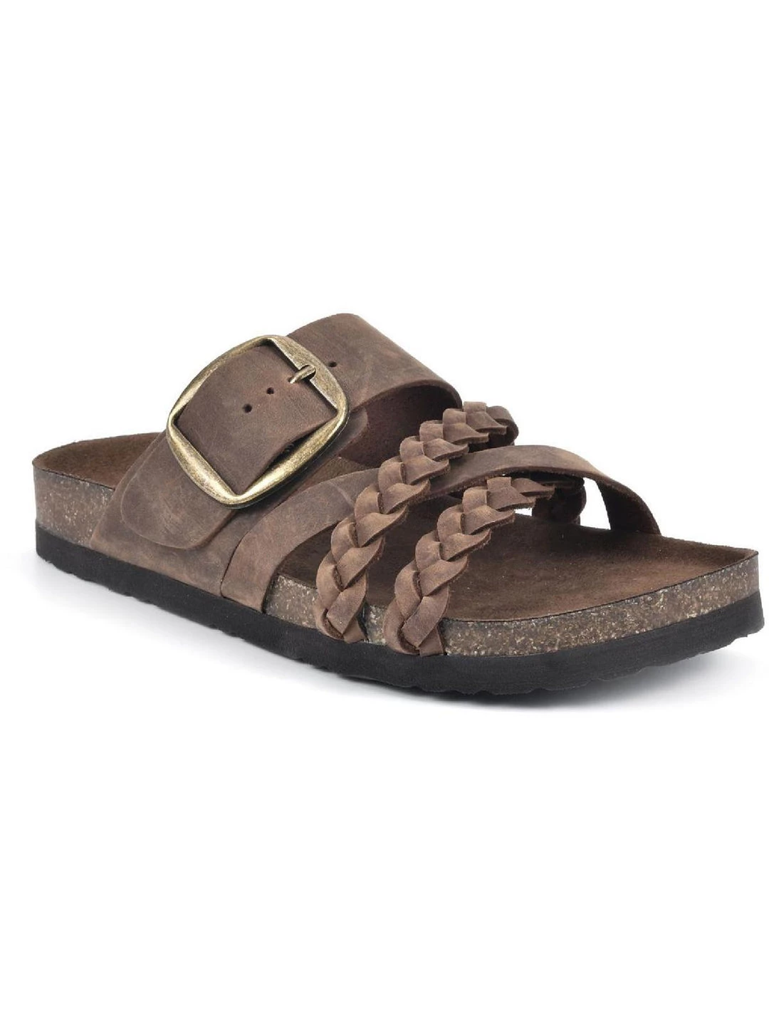 Outlet 😍 White Mountain Healing 👩 Womens Leather Slip On Footbed 🩴 Sandals 🔔 2 Outlet 😍 White Mountain Healing 👩 Womens Leather Slip On Footbed 🩴 Sandals 🔔 - Image 2