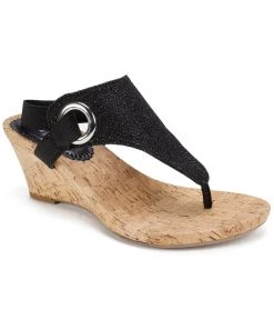 Discount 👏 White Mountain Aida 👩 Womens Thong Slingback Wedges 👏