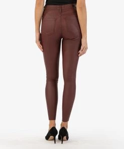 Hot Sale ⭐ Kut From The Kloth 👩 women Connie 🧥 Coated High Rise Fab Ab Ankle Skinny Jean in Wine ⭐ -White Mountain Shop 6518c63157154485aa3b438679c0588d 1080x
