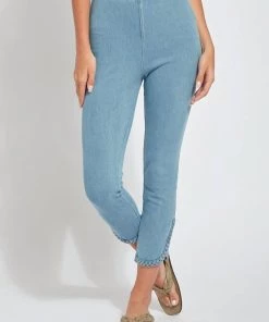 Flash Sale ๐งจ Lysse ๐ฉ women Happy Hour Braided Crop Pant in Bleached Blue โญ