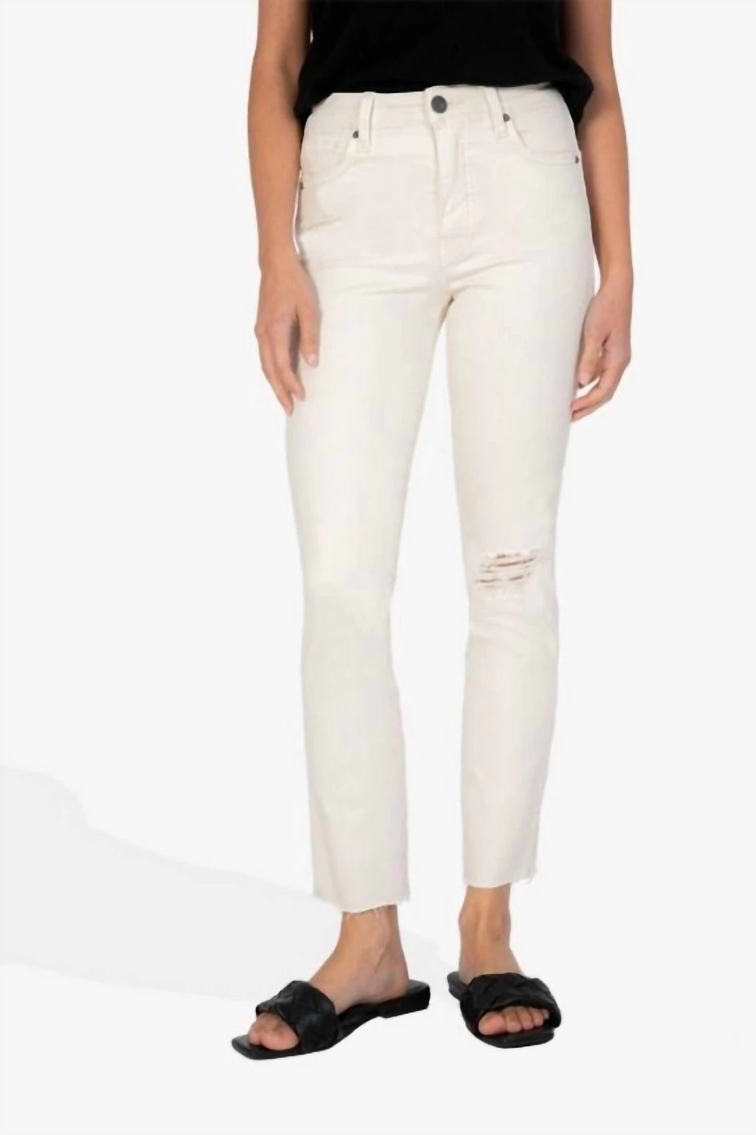 Coupon π Kut From The Kloth π© women Rachael High Rise Fab Ab Mom Jean With Raw Hem in Ecru π 1 Coupon π Kut From The Kloth π© women Rachael High Rise Fab Ab Mom Jean With Raw Hem in Ecru π