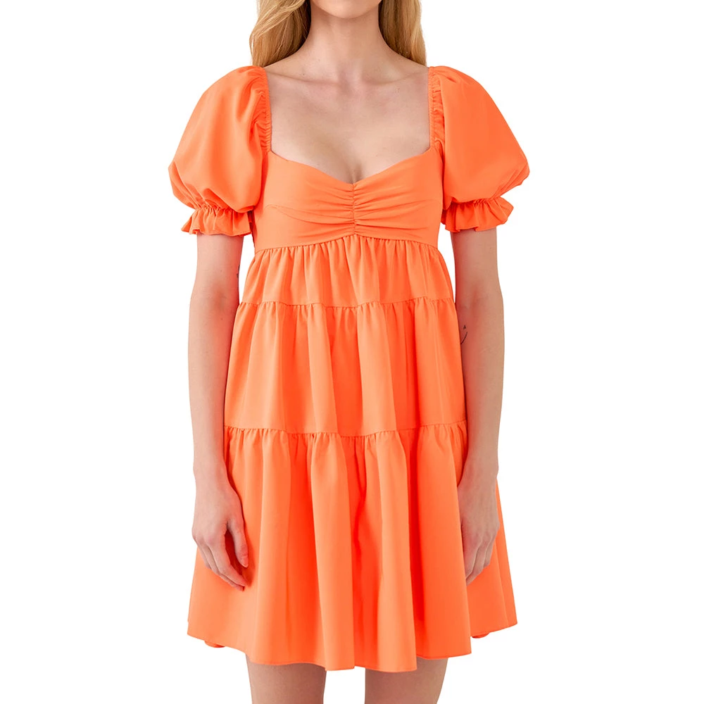 Buy 🔥 ENDLESS ROSE 👩 women Classic Sweetheart Tiered Mini with Puff Sleeves 😉 4 Buy 🔥 ENDLESS ROSE 👩 women Classic Sweetheart Tiered Mini with Puff Sleeves 😉 - Image 4