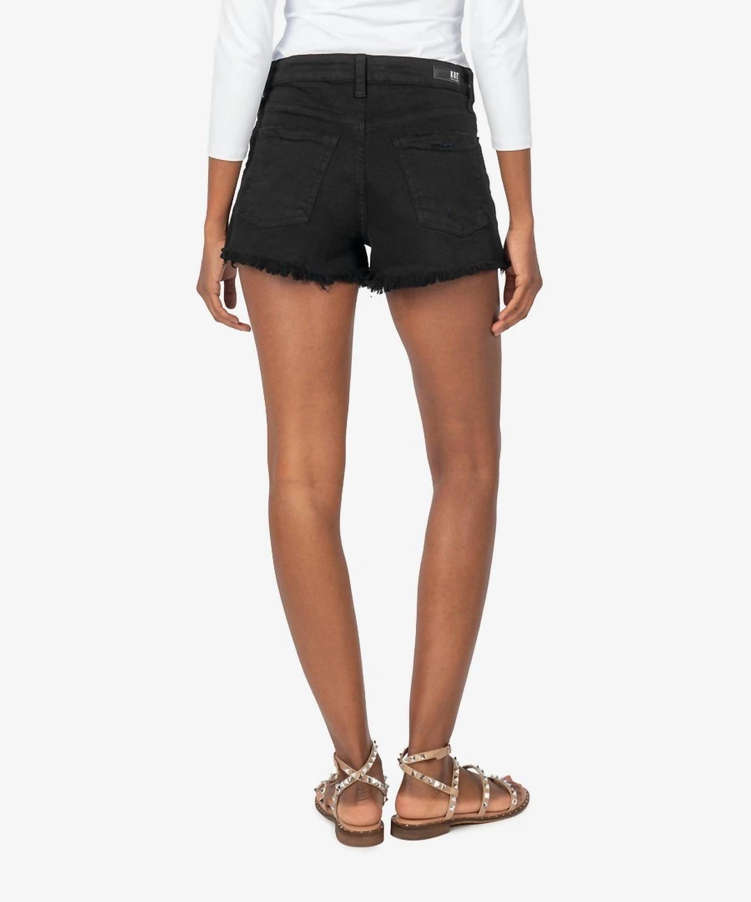 Best Sale 🔔 Kut From The Kloth 👩 women JANE HI/RISE BLACK SHORT in Black ✨ 3 Best Sale 🔔 Kut From The Kloth 👩 women JANE HI/RISE BLACK SHORT in Black ✨ - Image 3