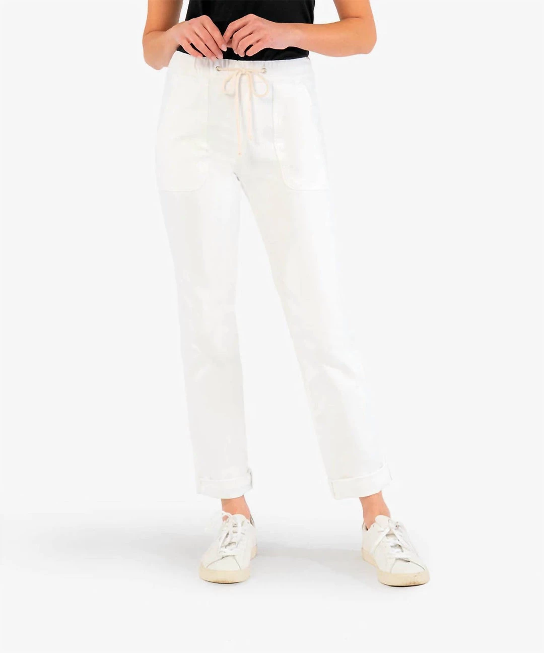 New ⌛ Kut From The Kloth 👩 women Rachael Pull Up Pork Chop Pant in White 🎉 1 New ⌛ Kut From The Kloth 👩 women Rachael Pull Up Pork Chop Pant in White 🎉