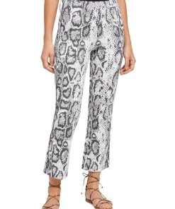 Discount 🎁 Lysse Octavia 👩 Womens Snake Print Bootcut Cropped 👖 Jeans 🔥