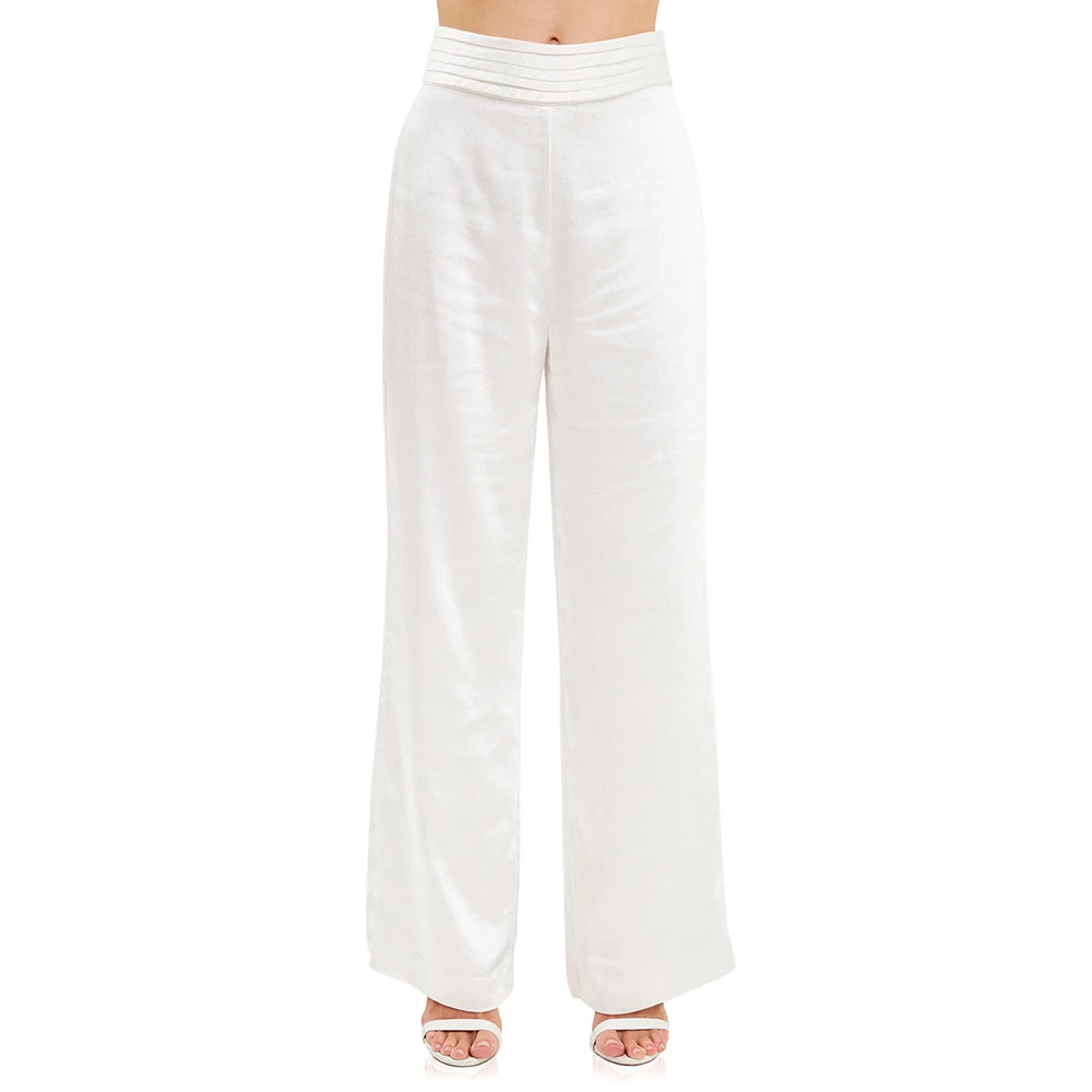 Promo ✔️ ENDLESS ROSE 👩 women Satin Tuxedo Wide Leg Trousers 👍 4 Promo ✔️ ENDLESS ROSE 👩 women Satin Tuxedo Wide Leg Trousers 👍 - Image 4