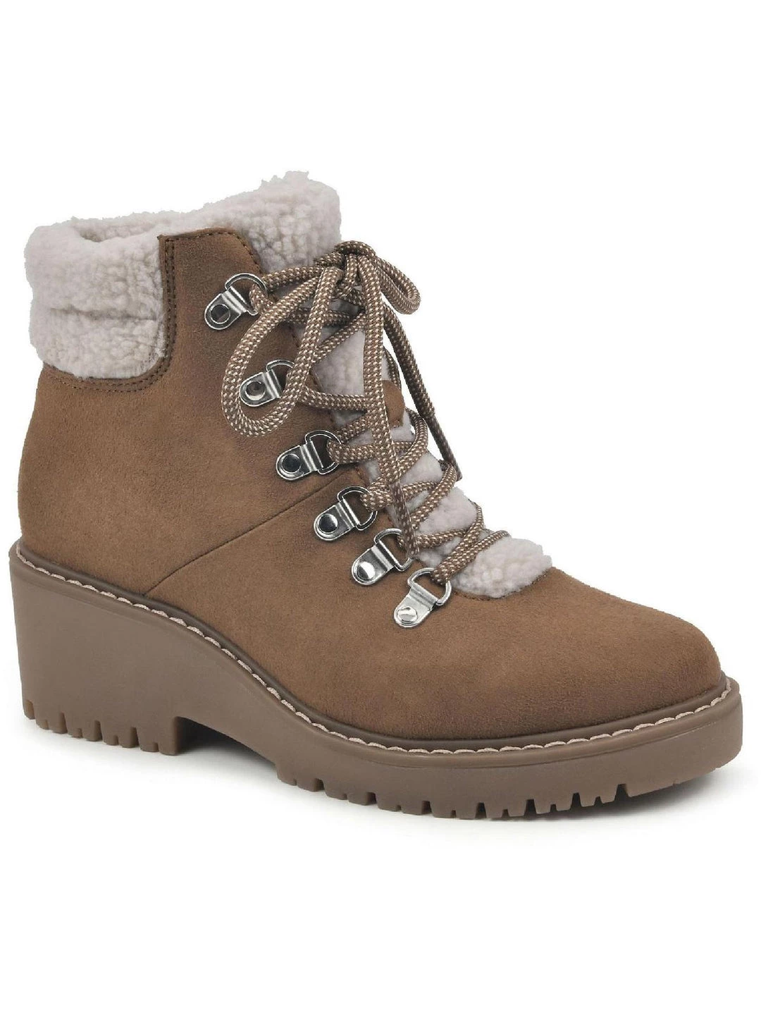 Outlet 🎁 White Mountain Dynamite 👩 Womens Faux Fur Lace Up Hiking 🥾 Boots ✨ 1 Outlet 🎁 White Mountain Dynamite 👩 Womens Faux Fur Lace Up Hiking 🥾 Boots ✨