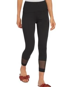 Flash Sale ๐ Lysse Carob ๐ฉ Womens Crop Mesh Inset Athletic Leggings ๐