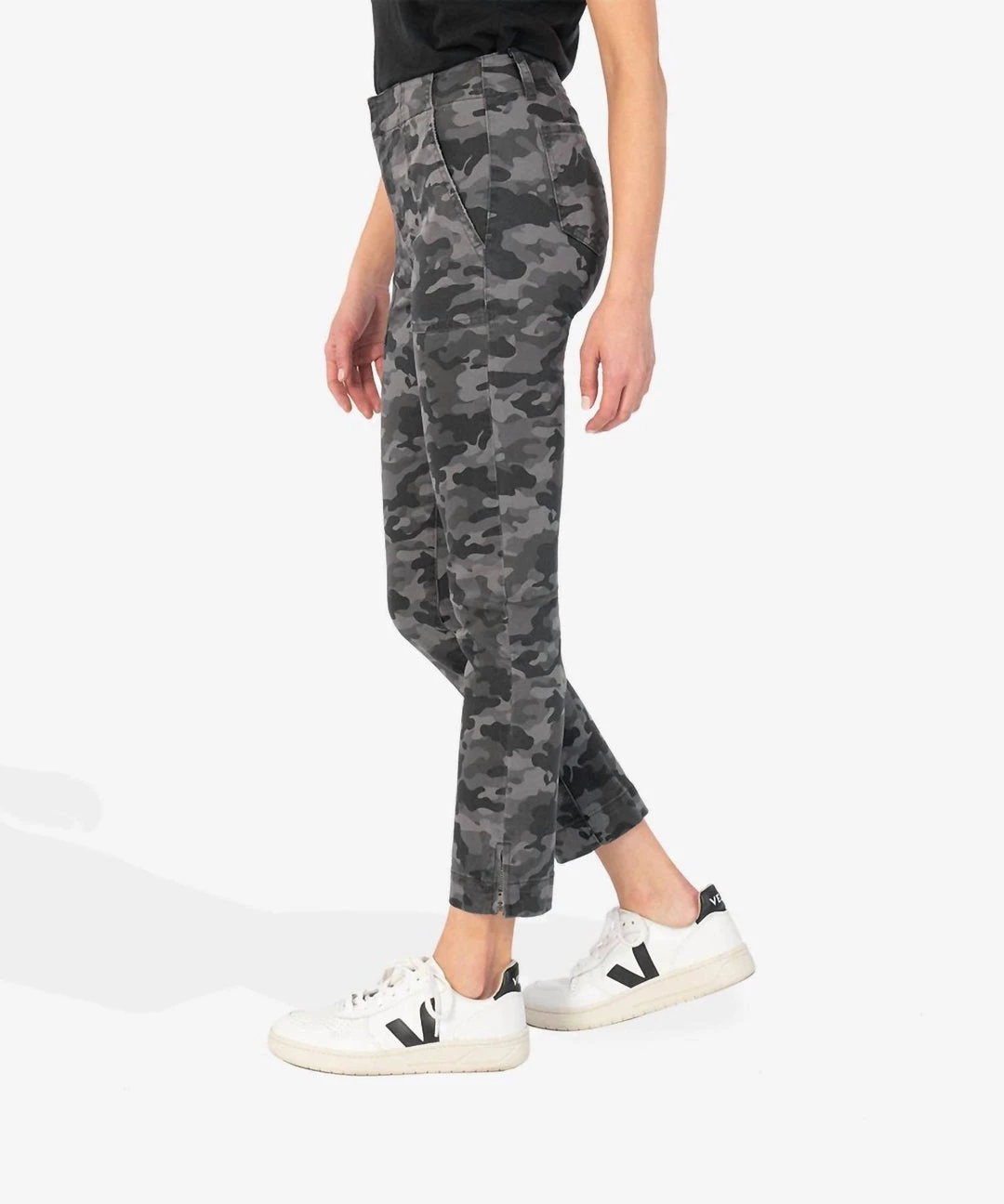 Coupon 😀 Kut From The Kloth 👩 women Reese Ankle Straight Leg Pant in Black/Charcoal 🛒 2 Coupon 😀 Kut From The Kloth 👩 women Reese Ankle Straight Leg Pant in Black/Charcoal 🛒 - Image 2