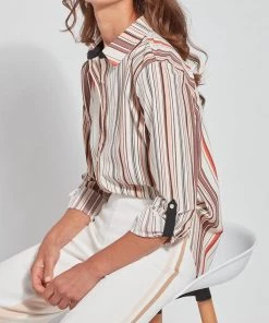 Top 10 ๐ Lysse ๐ฉ women Roll Tab Connie Top In Desert Multistripe ๐