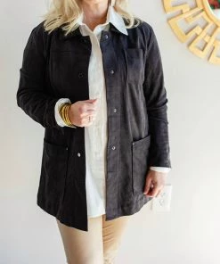 Discount 🔔 Lysse 👩 women Harriet Suede Fringe Jacket in Black ❤️