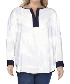 Budget ๐ Lysse Plus ๐ฉ Womens Hi-Low Printed Blouse ๐