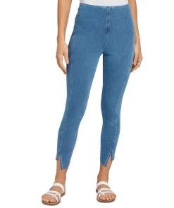 Promo ✨ Lysse 👩 Womens High Rise Split Hem Crop Leggings 🎁