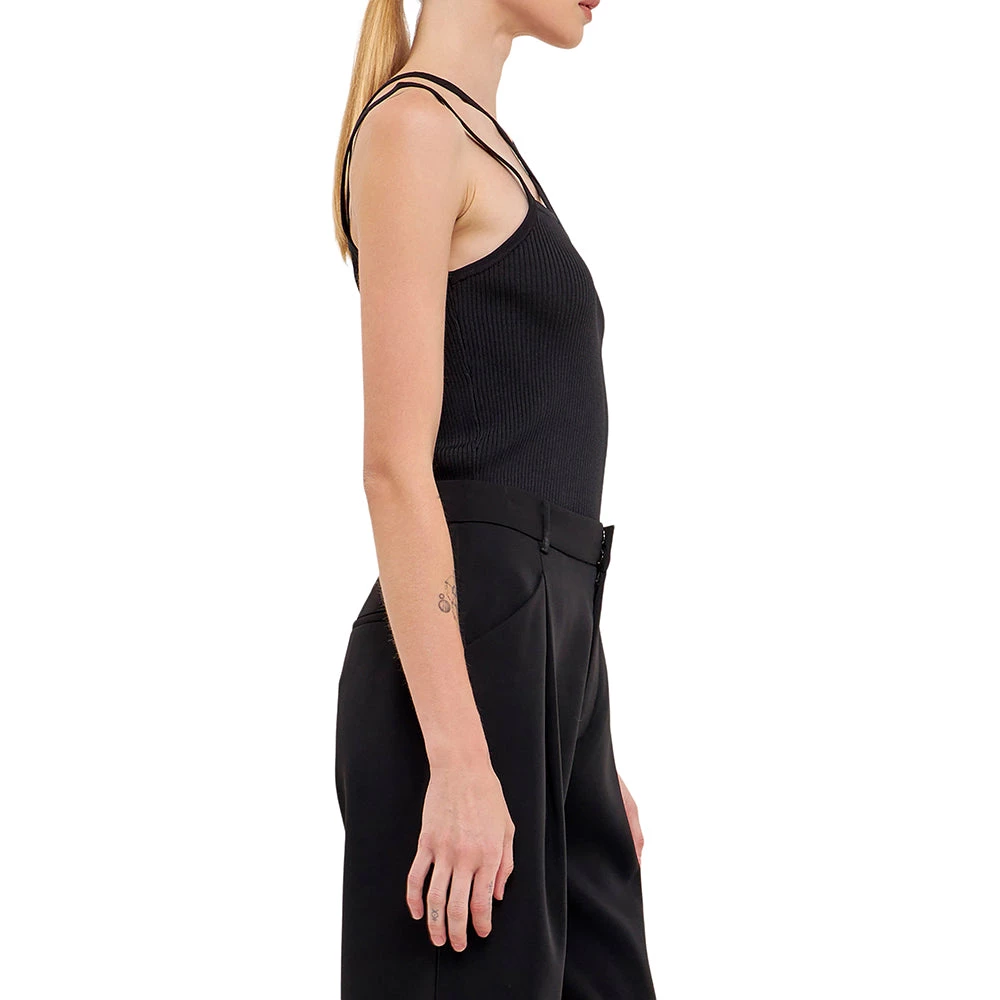 Hot Sale 😍 ENDLESS ROSE 👩 women Strap Detail Fitted Knit Top 👏 3 Hot Sale 😍 ENDLESS ROSE 👩 women Strap Detail Fitted Knit Top 👏 - Image 3