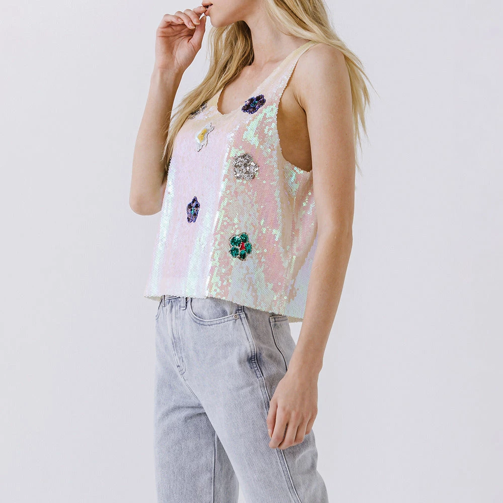 Best reviews of 👏 ENDLESS ROSE 👩 women Bella Sequin Floral Tank ✔️ 2 Best reviews of 👏 ENDLESS ROSE 👩 women Bella Sequin Floral Tank ✔️ - Image 2