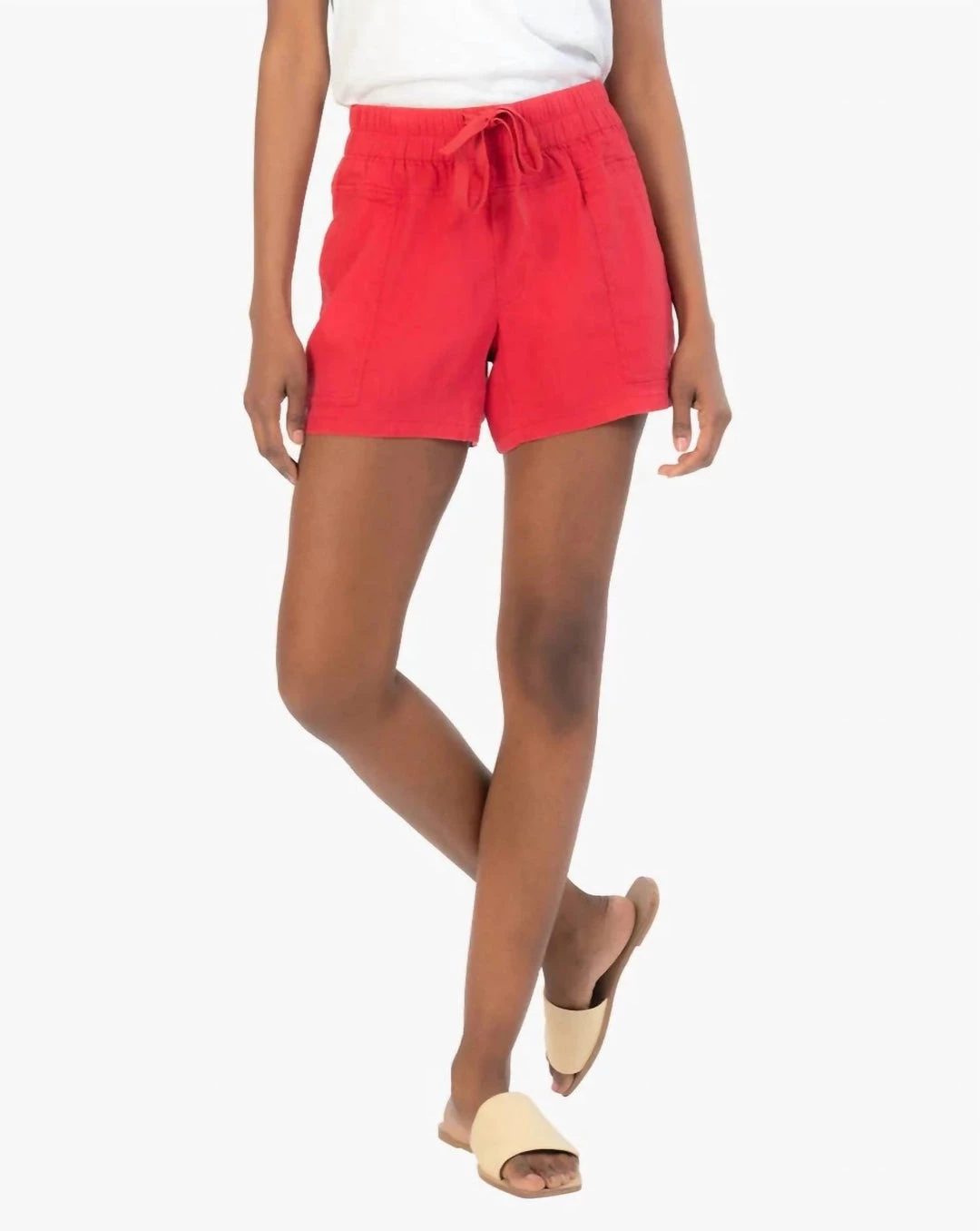 Discount ✨ Kut From The Kloth 👩 women Smocked Waist Short With Drawstring in Tomato 😀 1 Discount ✨ Kut From The Kloth 👩 women Smocked Waist Short With Drawstring in Tomato 😀