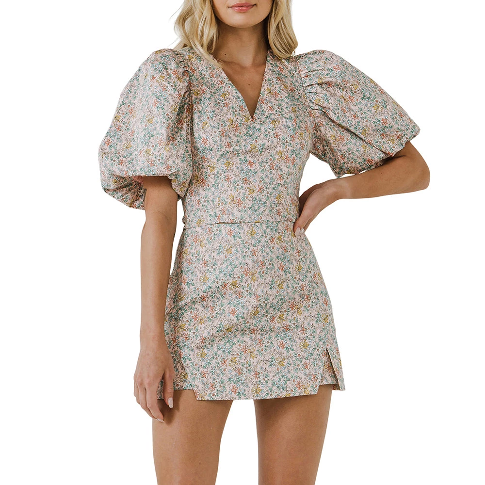 Best Pirce ๐ ENDLESS ROSE ๐ฉ women Floral Puff Sleeve Cropped Top โ 1 Best Pirce ๐ ENDLESS ROSE ๐ฉ women Floral Puff Sleeve Cropped Top โ